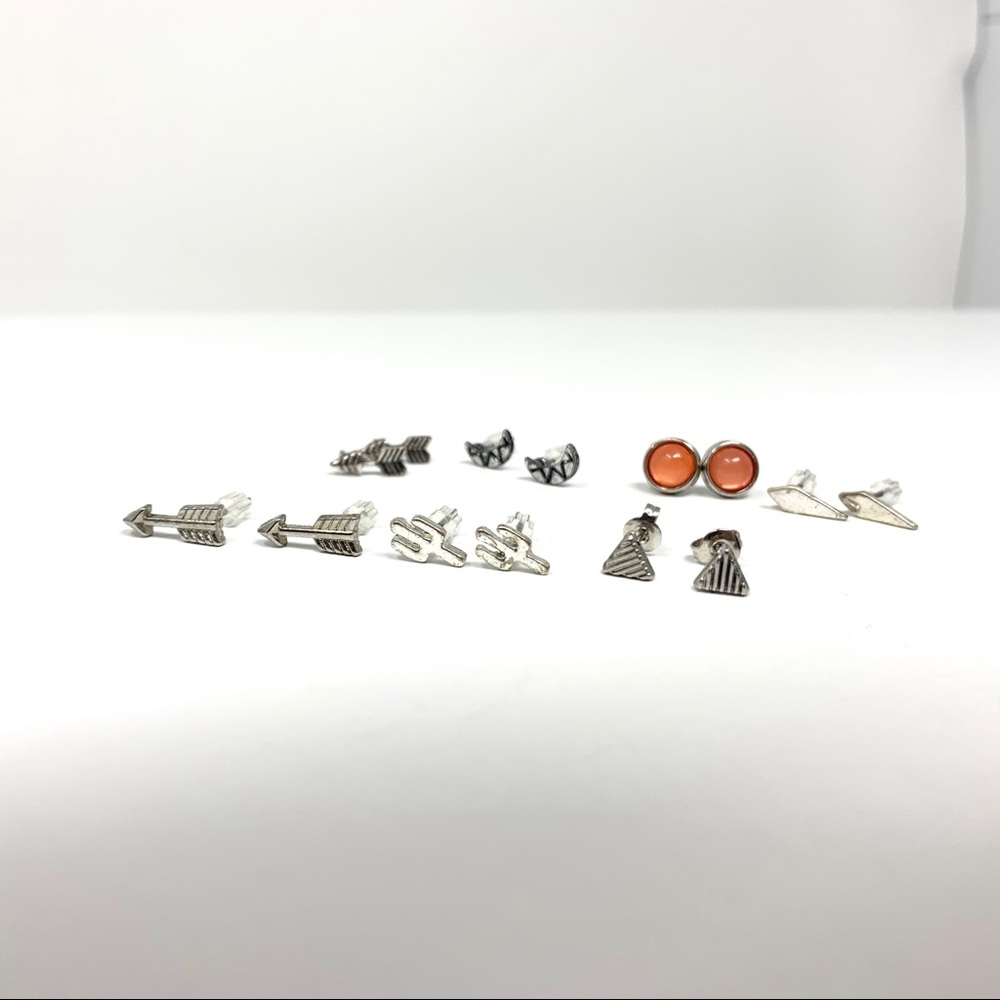 Mixed Lot of 7 Earring Pairs - Picture 6 of 6